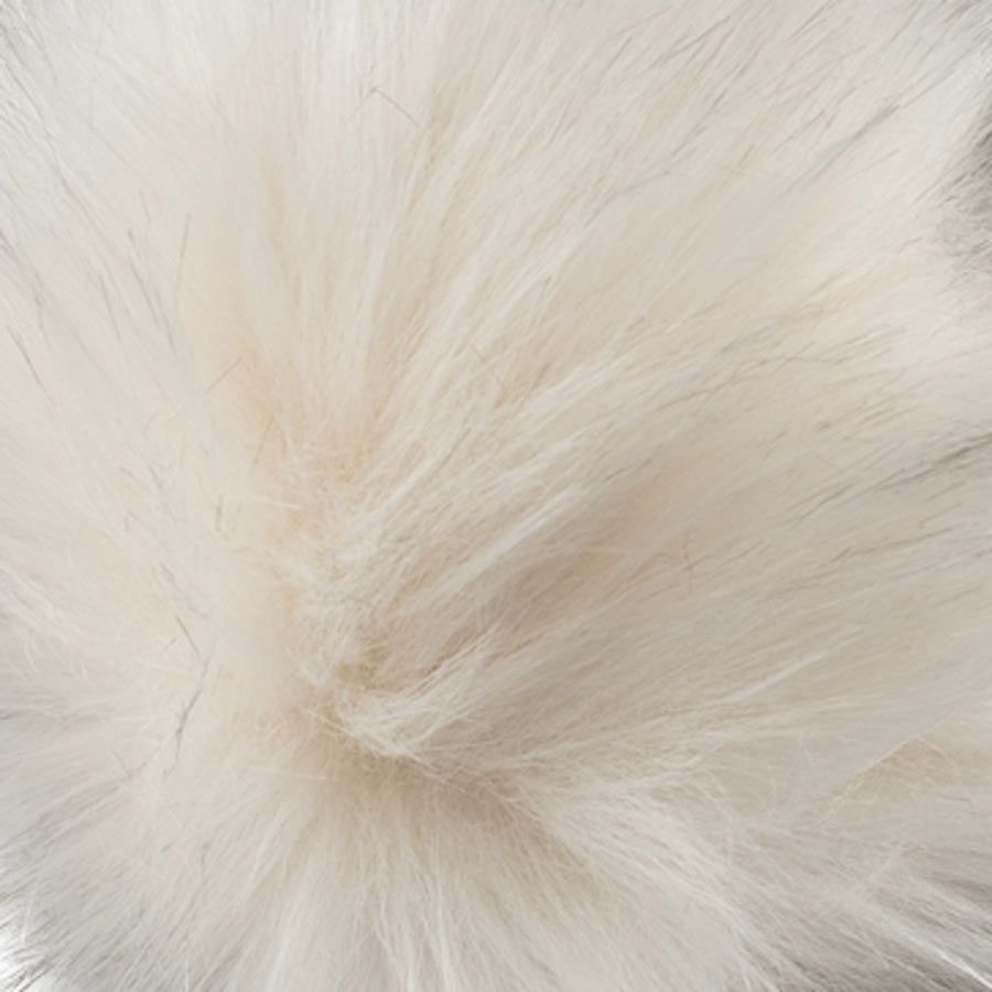 Bommel-Fell in Creme