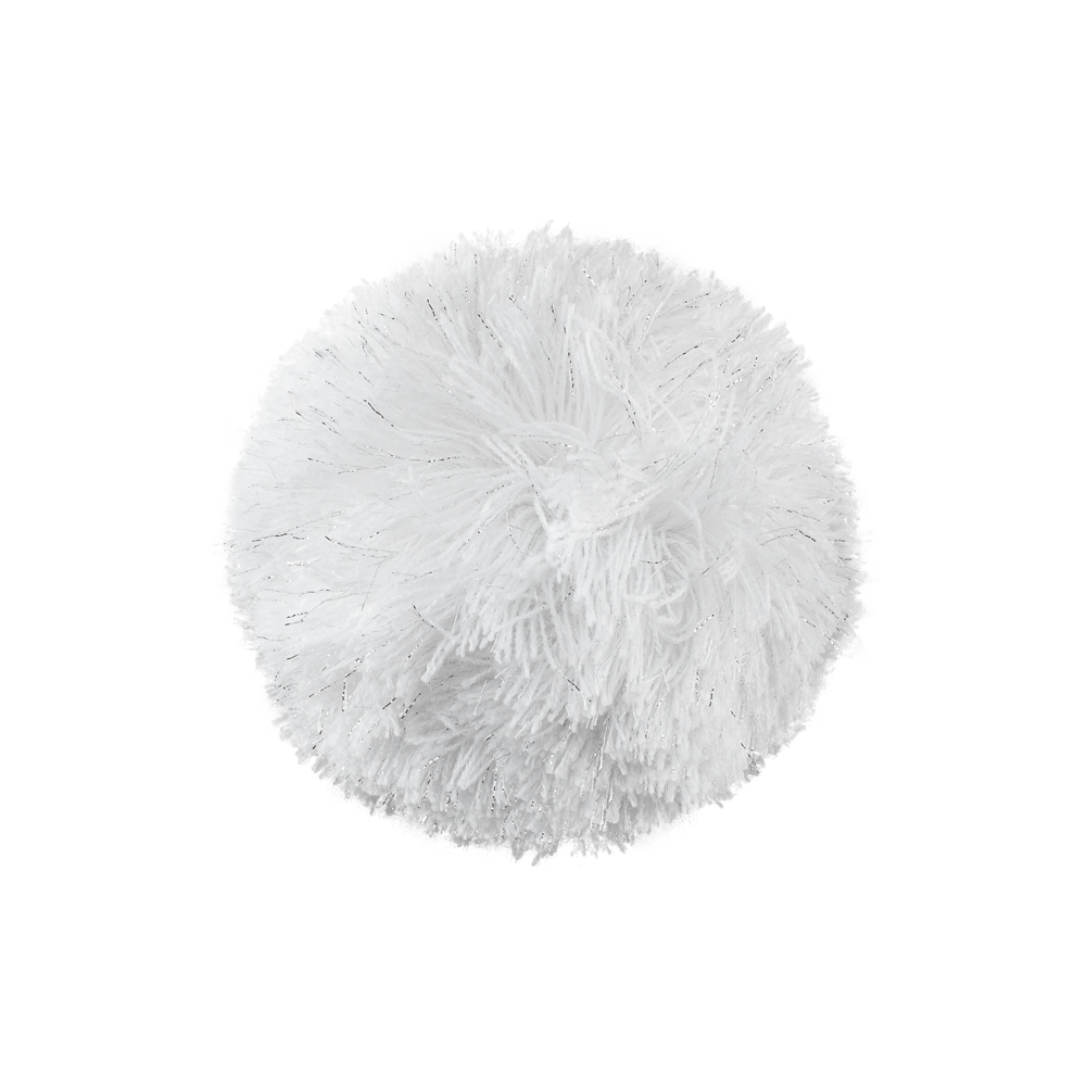 Pompon argenté/blanc
