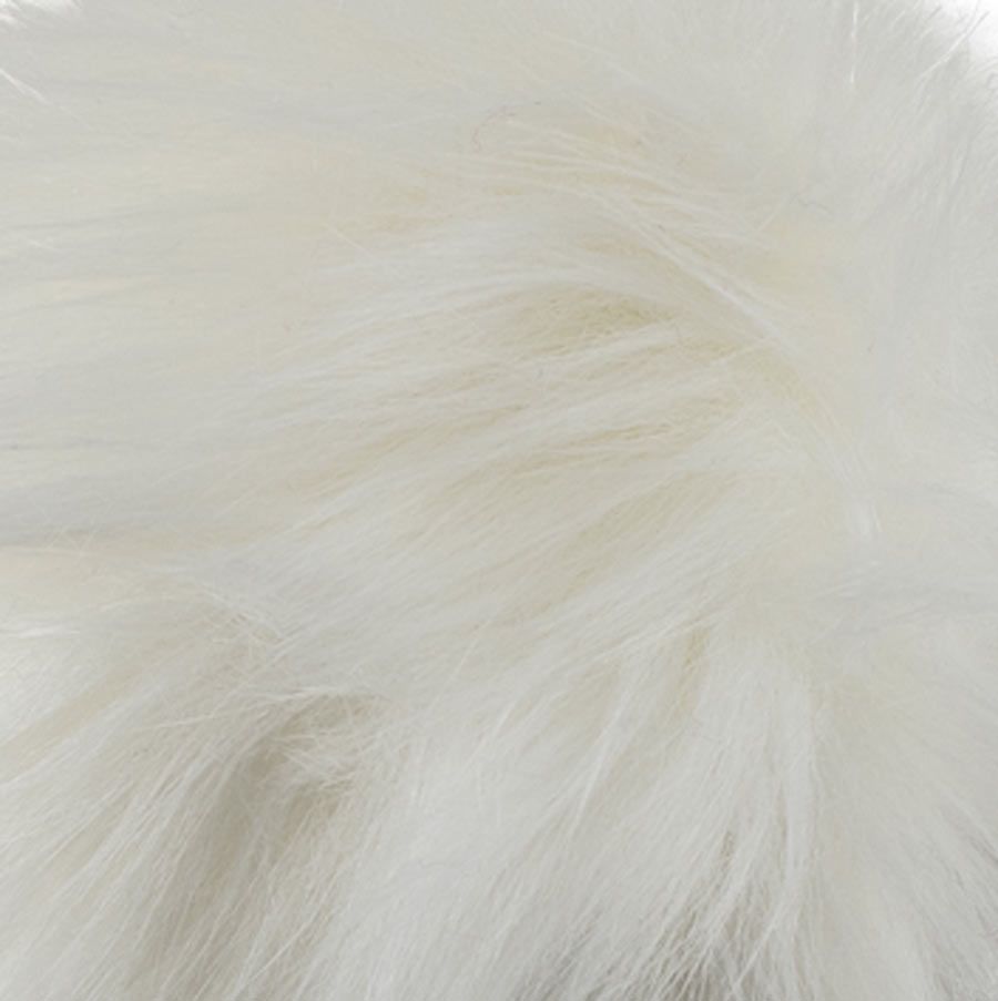 Pompon blanc en fourrure