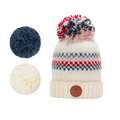 Bonnet Bambou Crème x Rouge Polaire