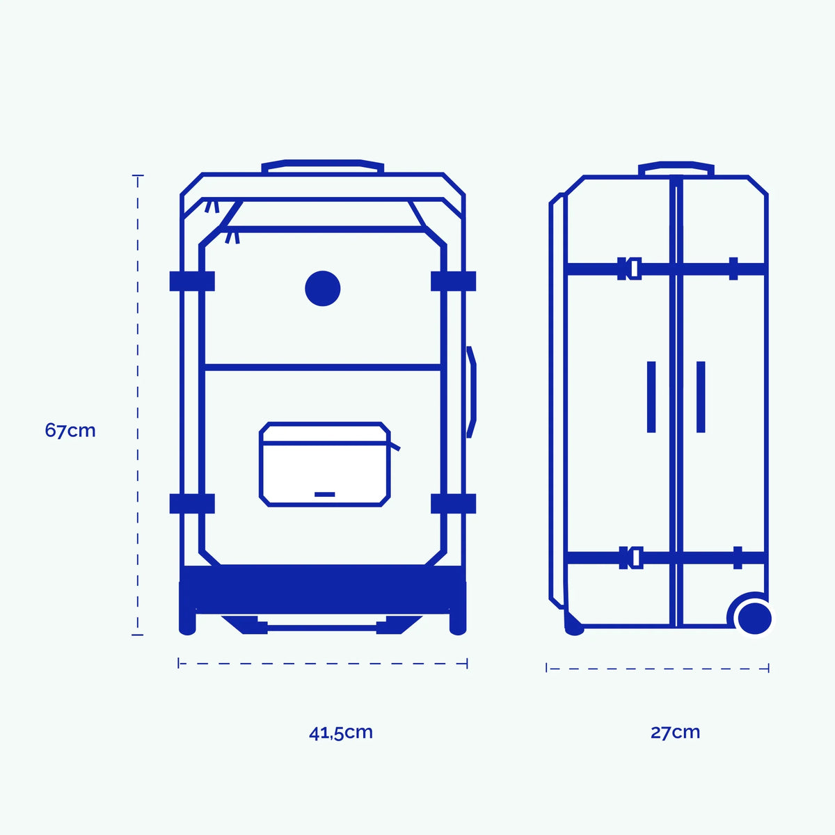 Valise souple à 2 roues taille moyenne Getaria