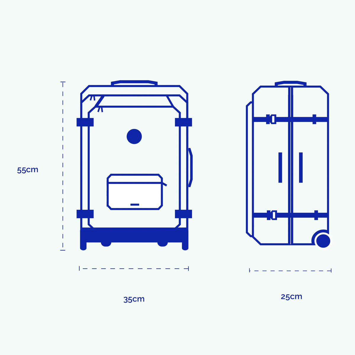 Valise Souple 2 Roues Cabine Coromandel