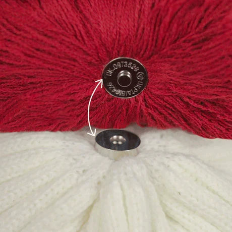 Bonnet Bambou Crème x Rouge Polaire