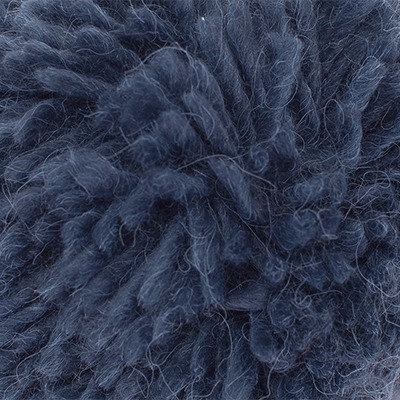Grosse laine pompon bleue