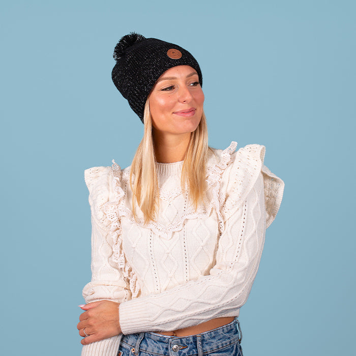 Beanie Irish Coffee Schwarz