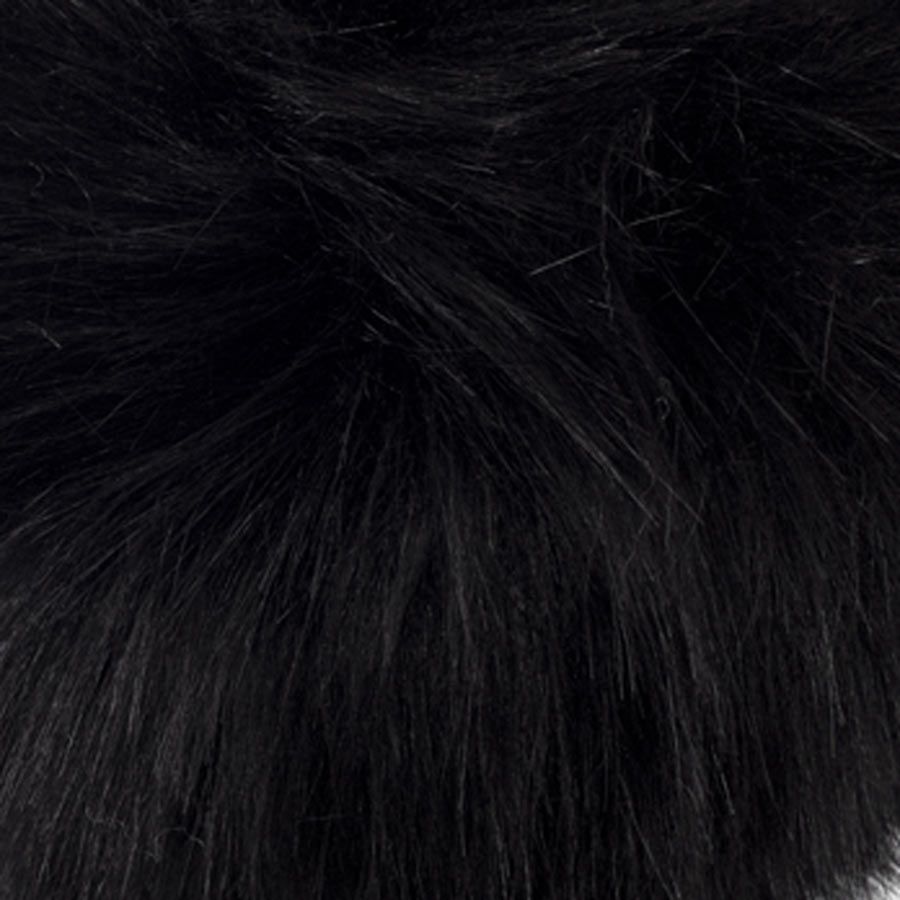 Pompon en fourrure noire